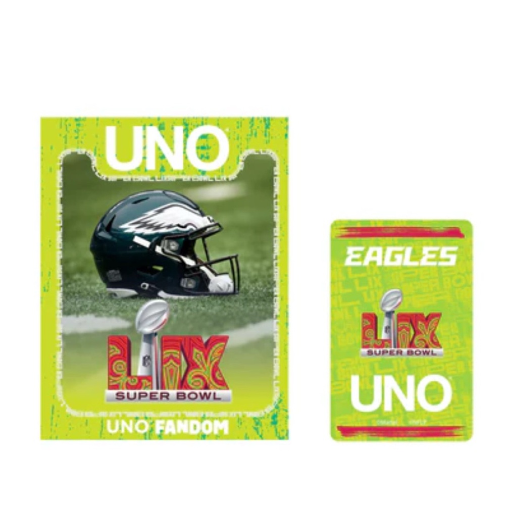 Collector’s Edition- UNO Fandom x Super Bowl LIX Eagles Card Game- NIB